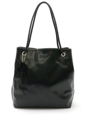 Gucci Black Coated Canvas Shoulder Tote with Charm